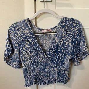 Blue Patterned Top